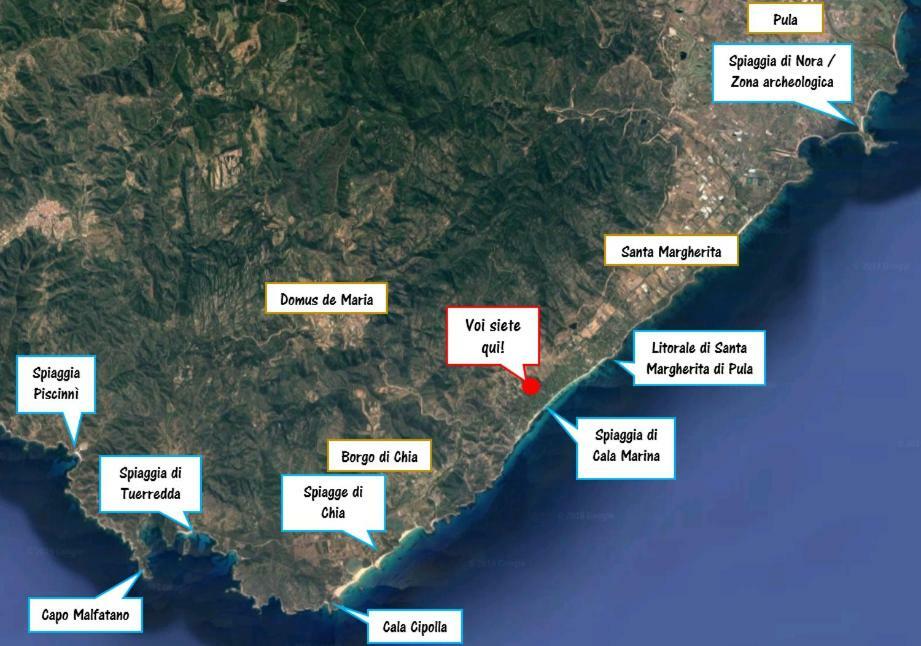 Capo Blu - Santa Margherita Di Pula Villa Eksteriør bilde